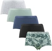 Bol.com Boxers 5-pack dames boxershort- Zwarte katoenen dames onderbroeken - Multipack - XL - Paars aanbieding
