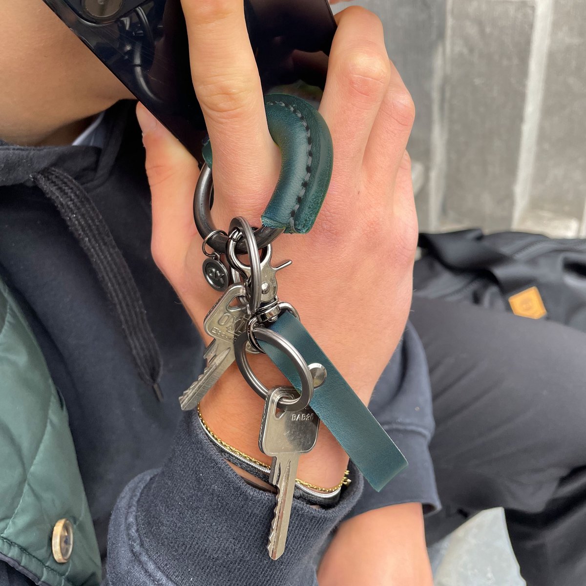 OX Originals - Gunmetal Collectie met lanyard - Sleutelhanger - Salie groen