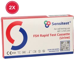 2 stuks FSH Sneltest - Zelftest voor Menopauze - Binnen 3 minuten resultaat - Eenvoudig thuis te gebruiken