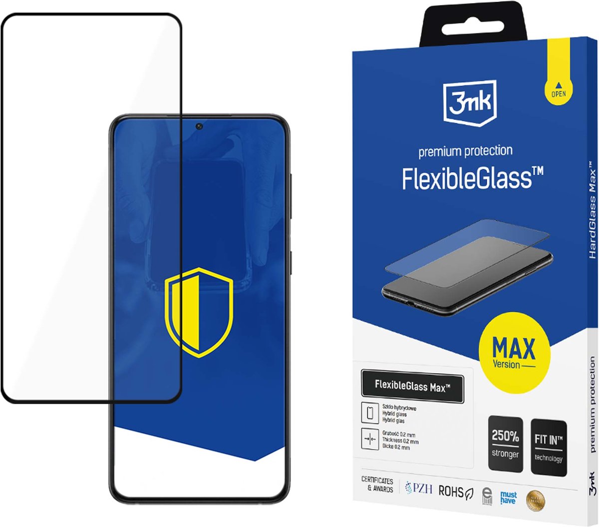 Niet-barstend hybride glas voor Samsung Galaxy S21 FE 5G – 3mk FlexibleGlass Max