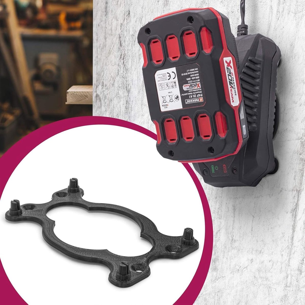 Oplader Muurhouder 20V – Batterij Houder voor Acculaders