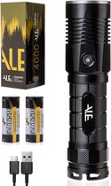 Bol.com ALE Outdoor zaklamp op batterijen – zaklamp led oplaadbaar – 4000 lumen – USB-C – IP44 – met 2 batterijen & opbergzakje aanbieding