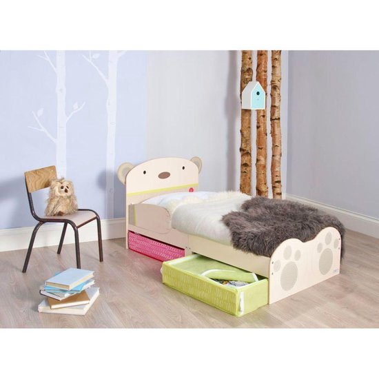 Worlds Apart Bear Hug Bed Beige 77 x 145 cm