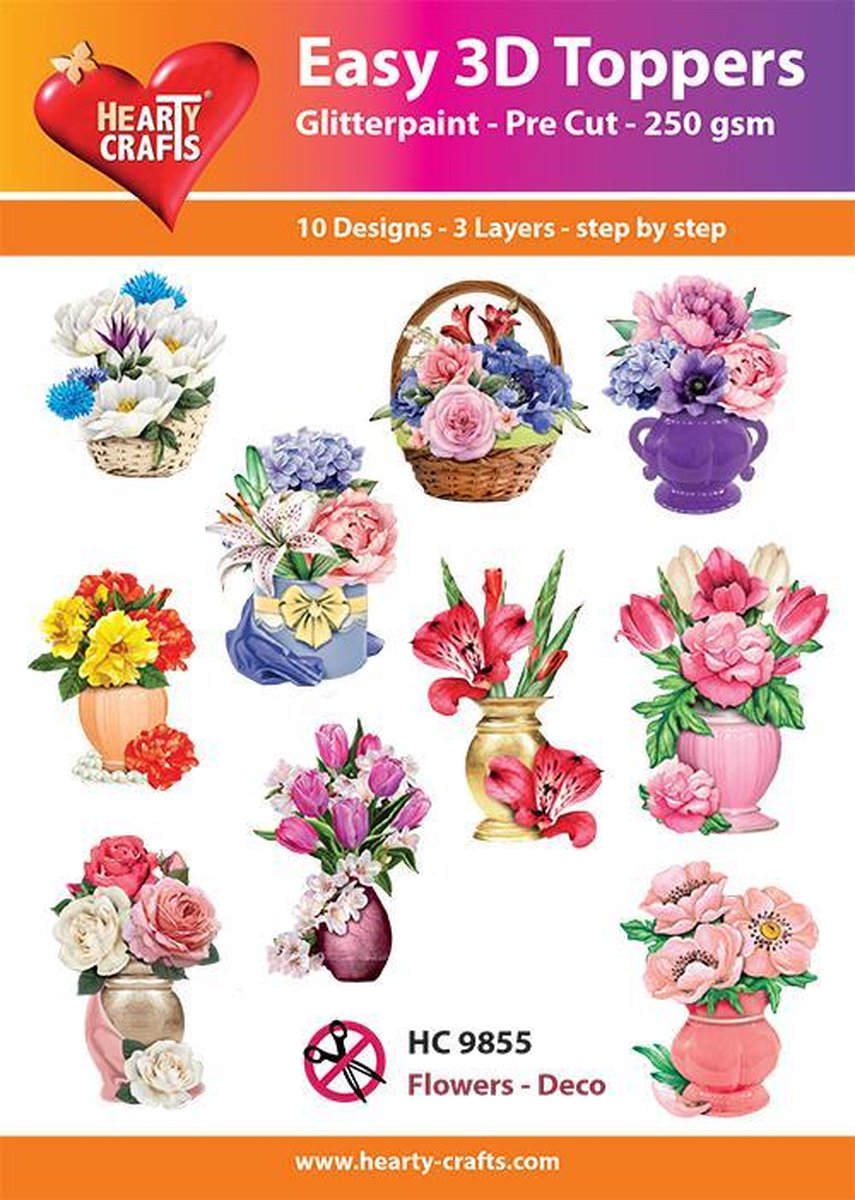 Easy 3D Topper Bloemen Decoratie - HC9855