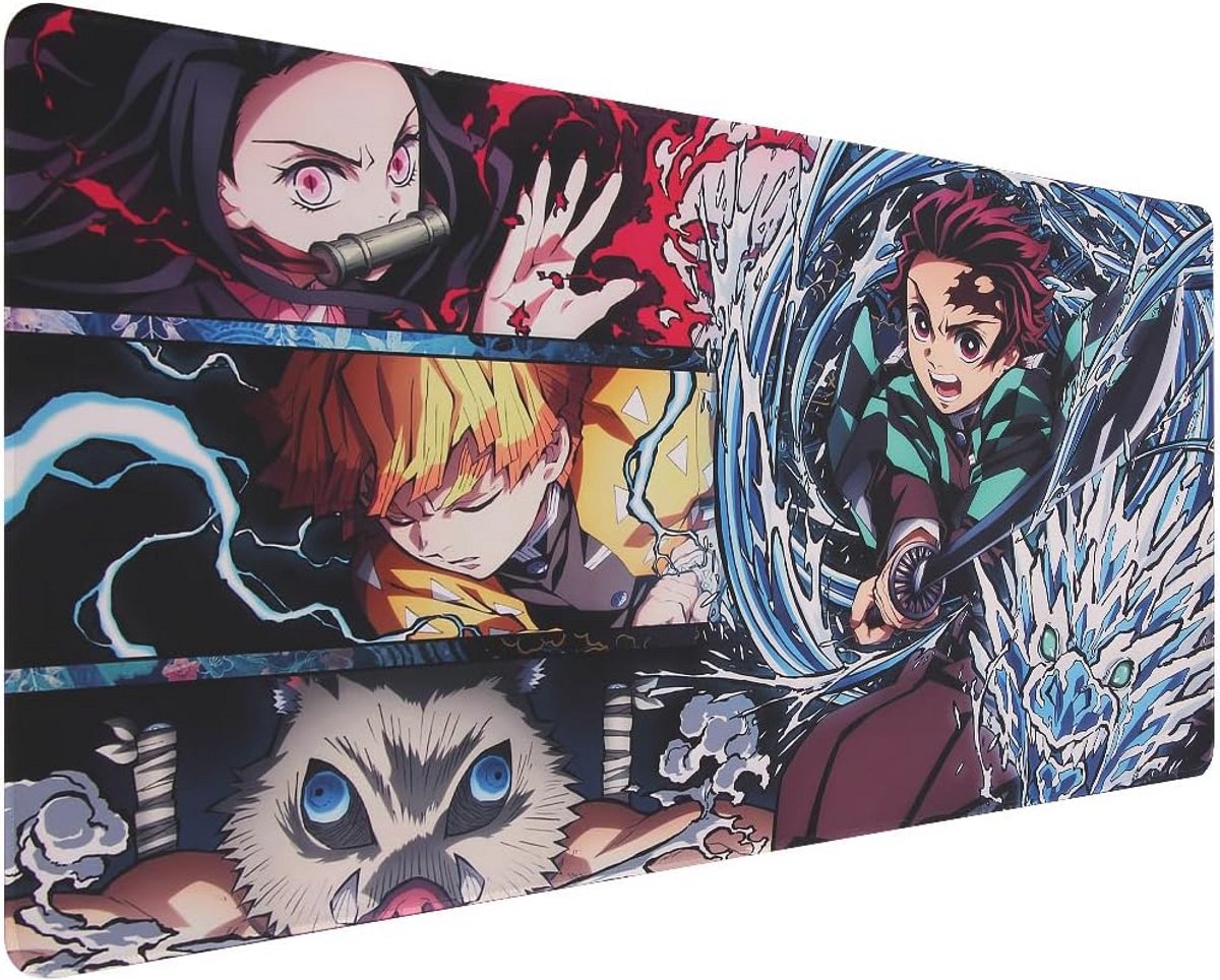 Grote gaming muismat met antislip en anime design – XXL formaat (900 x 400 mm) voor precisie en snelheid