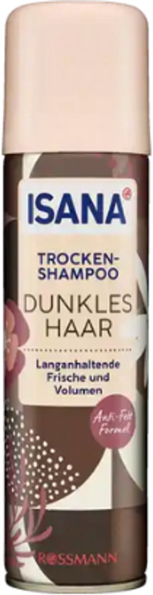 Droogshampoo Donker Haar - Isana | 200 ml | Droogshampoo voor donker haar - Langdurige frisheid en volume - Anti-vet formule