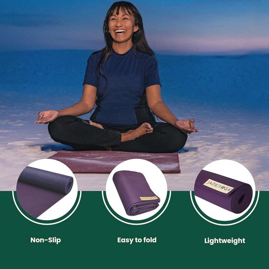 Opvouwbare Yogamat 1,6 mm - Duurzaam Natuurrubber voor Yoga en Reis — afbeelding 4