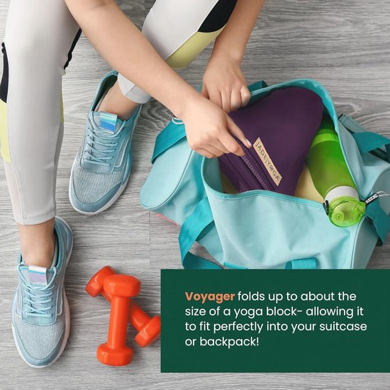 Opvouwbare Yogamat 1,6 mm - Duurzaam Natuurrubber voor Yoga en Reis — afbeelding 5