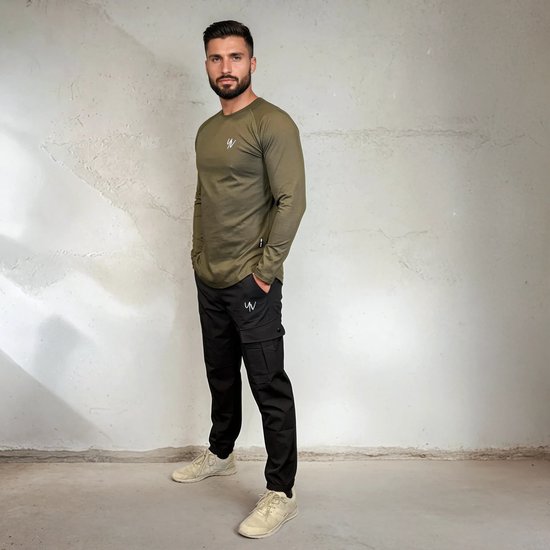 Foto: Yv sport sportbroek heren dublin fitness jogger trainingsbroek heren comfortabele fit ook plus size maten handige zakken ook met knoop premium kwaliteit ademend en waterafstotend strakke pijpen sportkleding heren zwart maat l