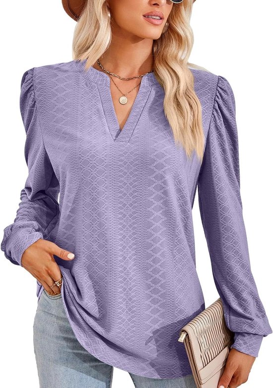 MOLERANI vrouwen shirts met korte mouwen V-hals Loose Casual Tee zomer tops met zak Zwart 2XL