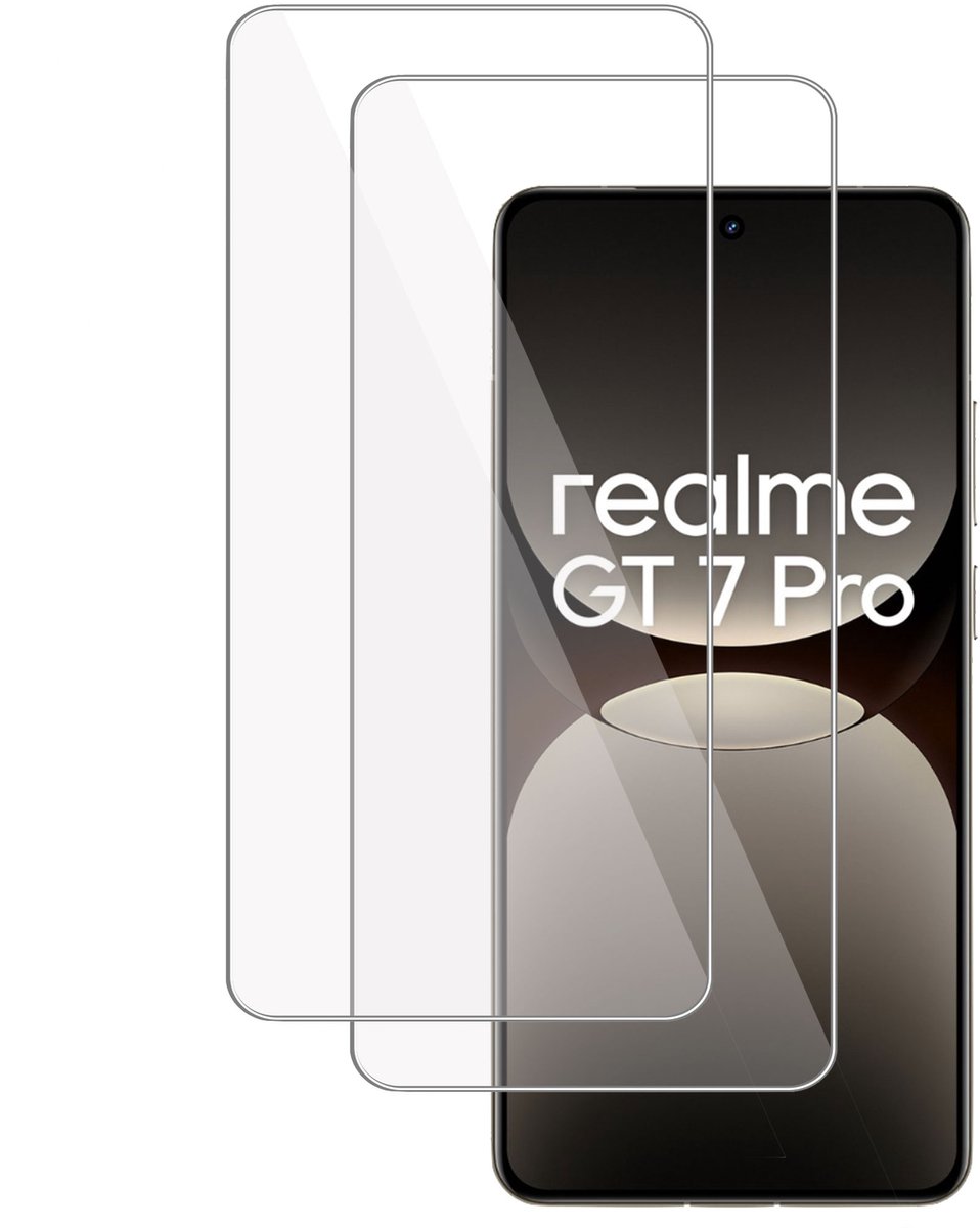 2x TechNow Screenprotector geschikt voor Realme GT 7 Pro – Gehard Glas - Proteqt+
