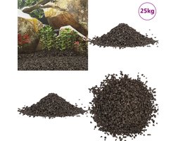 vidaXL Basaltgrind 25 kg 5-8 mm zwart - Basaltgrind - Aquariumgrind - Zwart Basaltgrind - Zwart Basalt