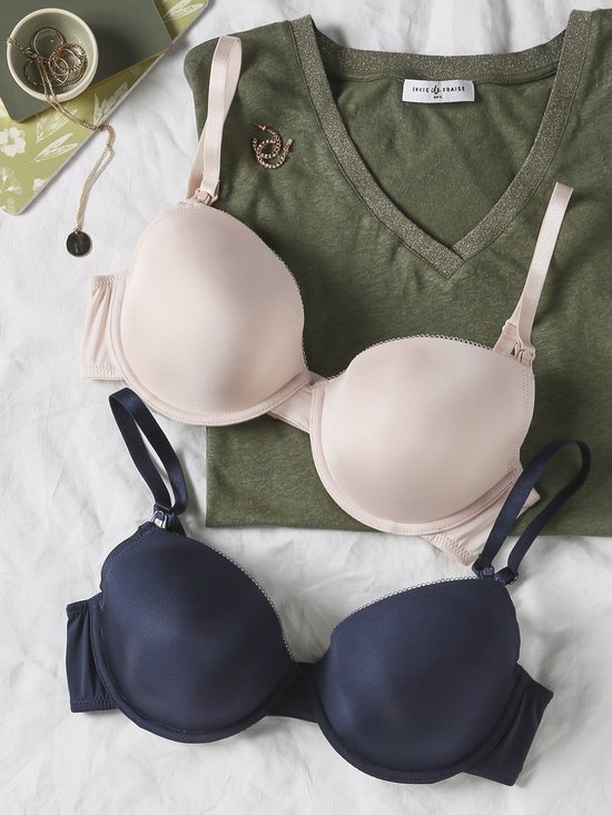 ENVIE DE FRAISE Lot de 2 soutiens-gorge satinés grossesse et allaitement