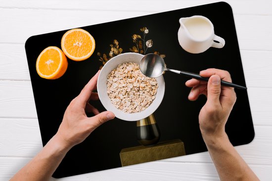 Napperons - 6 pièces - 45x30 cm - Set de table en plastique - Brun doré - Feuilles - Vase - Automnal - Dessous de Assiettes - Décoration de table - Accessoires de décoration de table de Cuisine - Dessous de verre en Vinyl - Décoration de table