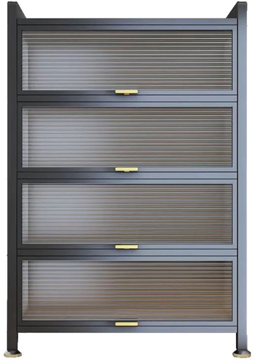 OFMOTRA Keukenkast - Keukenkast Staand - Magnetronkast - Ovenkast - Magnetronrek - Apothekerskast - Keukenkast Organizer - Kast - Rek - Beugel - Boekenkasten - Woonkamerkasten - met 5 planken - Grijs