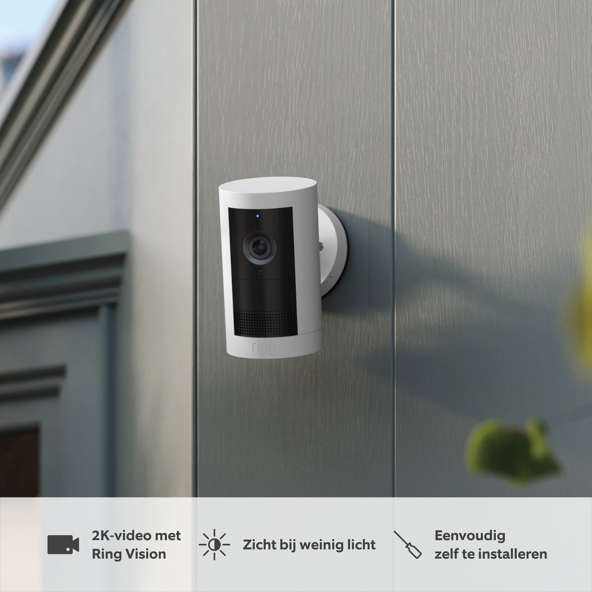 Ring Outdoor Camera Plus - batterij - wit- buitencamera - 2k – foto 6