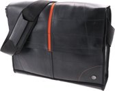 Sterke Laptoptas 13.3 Inch - Gerecyclede Autoband - Zwart Oranje