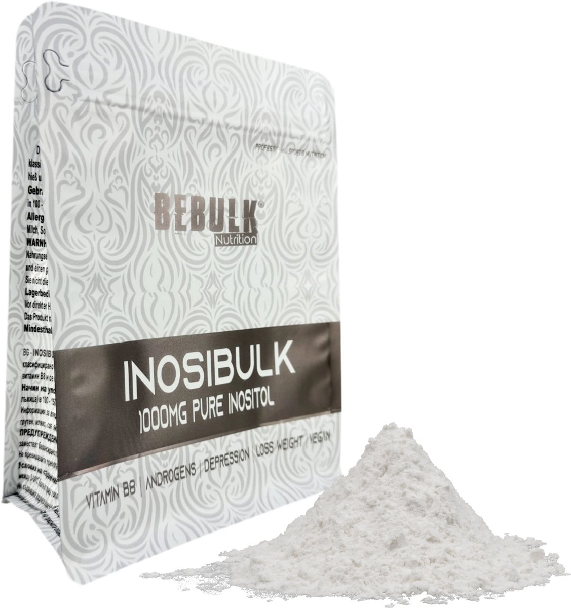 Goedkoopste Vitaminen - Inositol Poeder - BeBulk Nutrition - 500g Neutraal