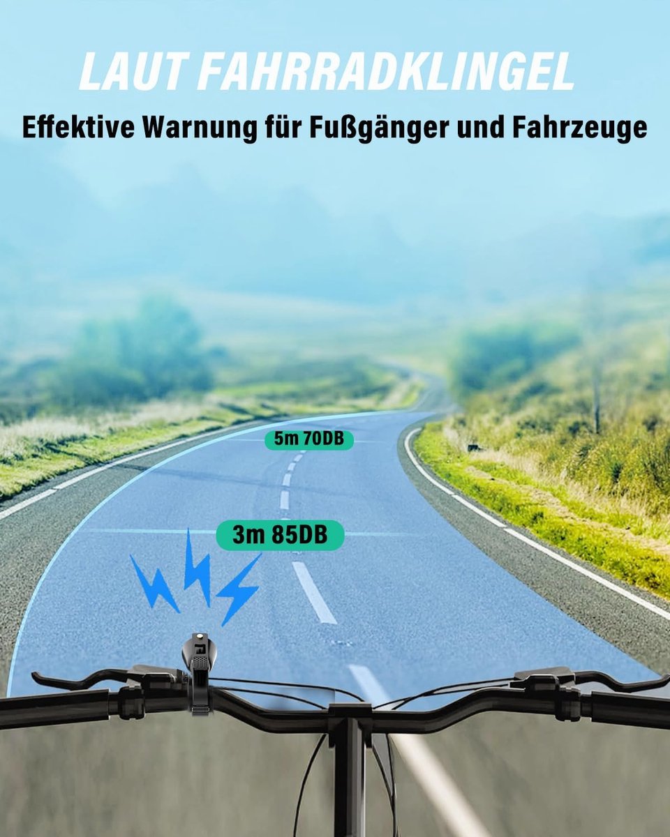 Sonnette Vélo Mini 110 DB - Étanche, Guidon 22-31,8 Mm, Pour VTT