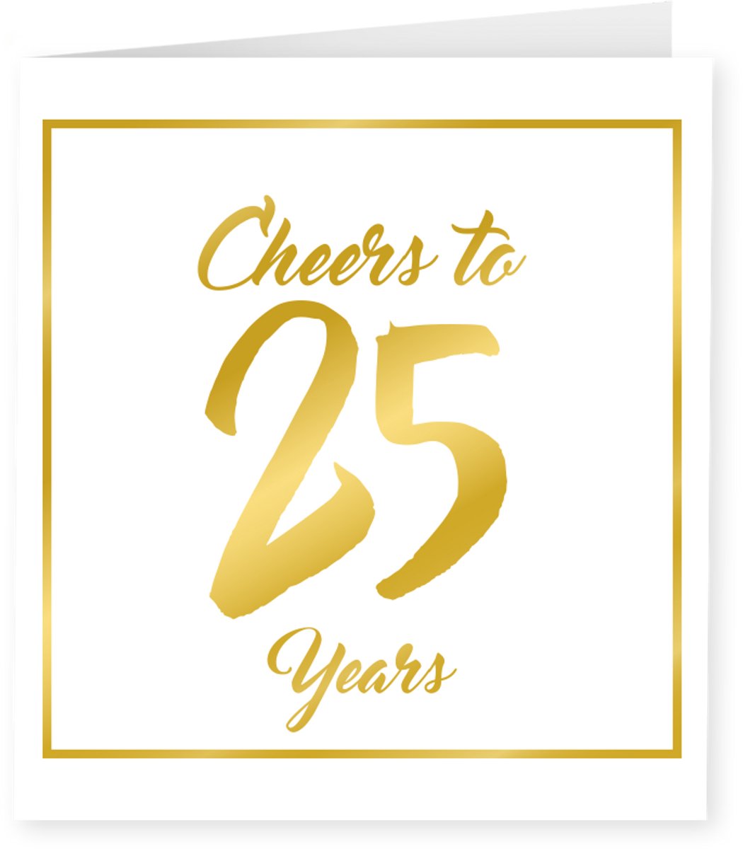 Gold white cards - 25 years