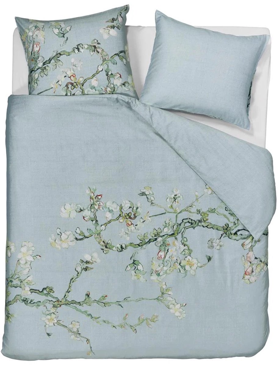 Beddinghouse x Van Gogh Museum Blossom dekbedovertrek - Lits-Jumeaux - 240x200/220 cm - Blauw Grijs