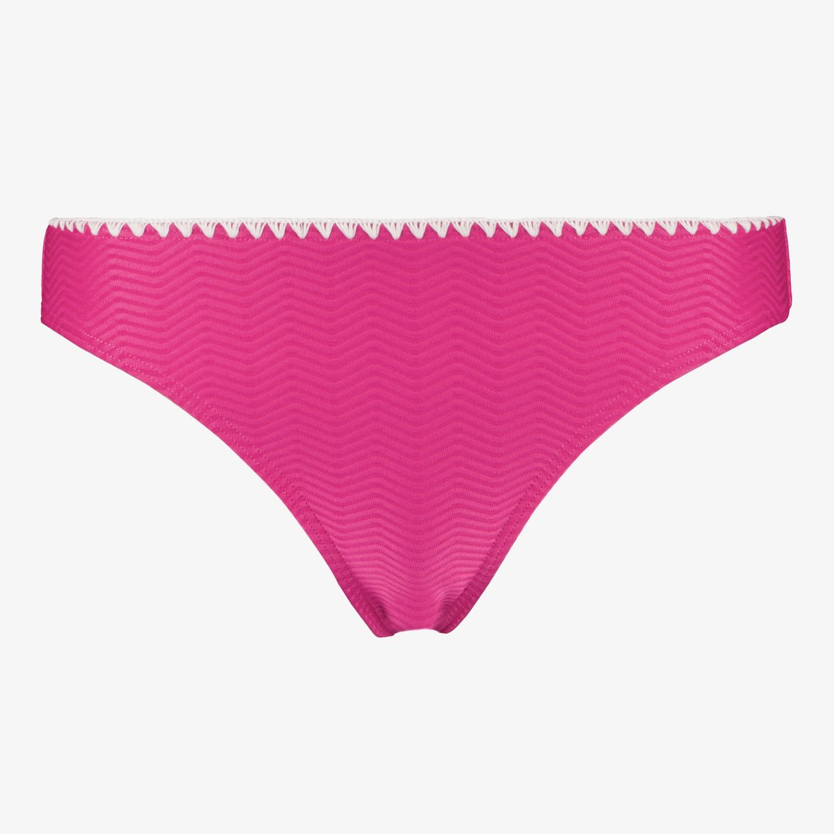 Osaga dames bikinibroekje met structuur roze wit - Maat XL