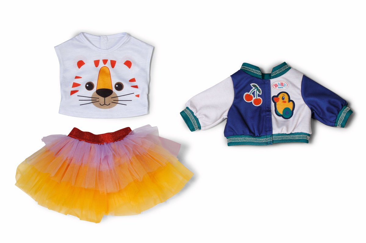 BABY born poppenkleding tutu-outfit 43cm kleurrijk polyester set.