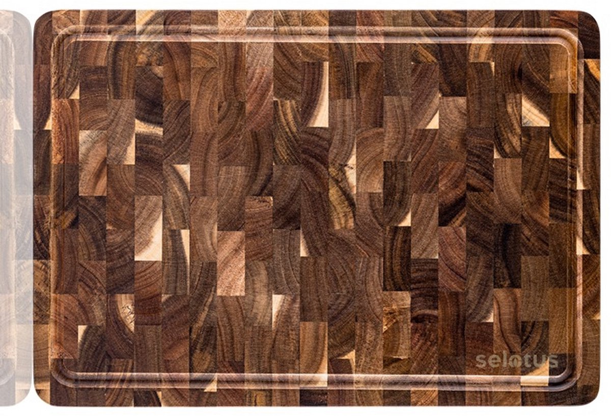 Selotus® - Luxe Acaciahouten Snijplank - Snijplank, Borrelplank en Serveerplank - Hygiënisch en Duurzaam