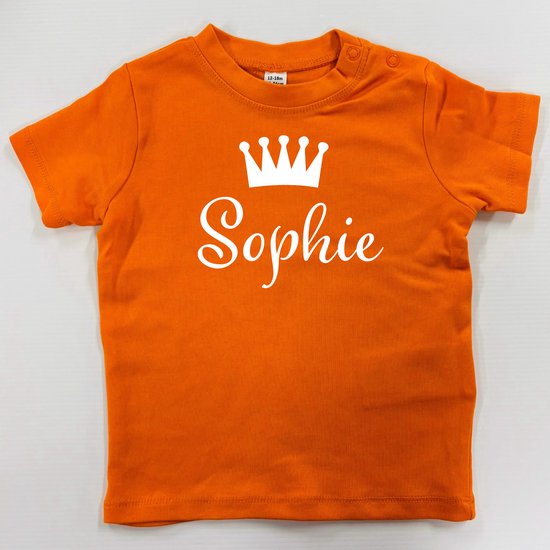 T-shirt - Koningsdag - Oranje - Kids - gepersonaliseerd met naam - T-shirt met naam - Baby - T-shirt kind - T-shirt zoon - T-shirt dochter
