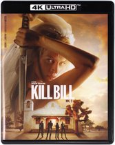 Kill Bill Vol. 2 4K Ultra HD Blu-ray hoes, met Uma Thurman in bruidskleding en een zwaard.