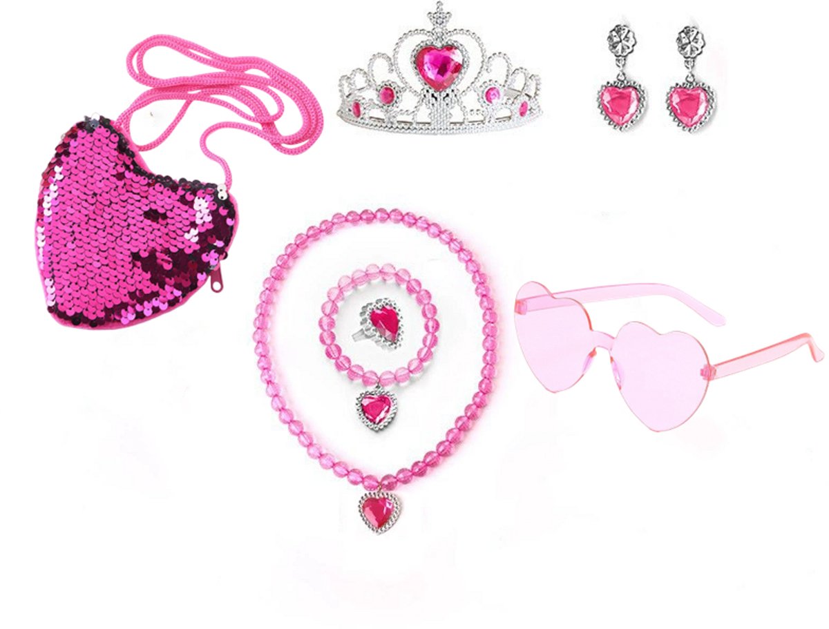 Joya Kids® Luxe Verkleedpop Prinsessenjurk voor kinderen | Verkleedjurk Meisje hard Roze Tule Rok | Halloween kostuum | Metallic Roze met Strik | Carnaval kleding | Verkleed kostuum Jurk | — afbeelding 18