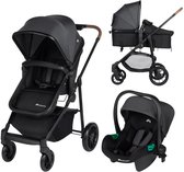 Bol.com Bebeconfort Haze Trio - 3-in-1 reissysteem kinderwagen - 0-4 jaar (0-22 kg) - 2-in-1 zitgedeelte - Tinted Gray aanbieding