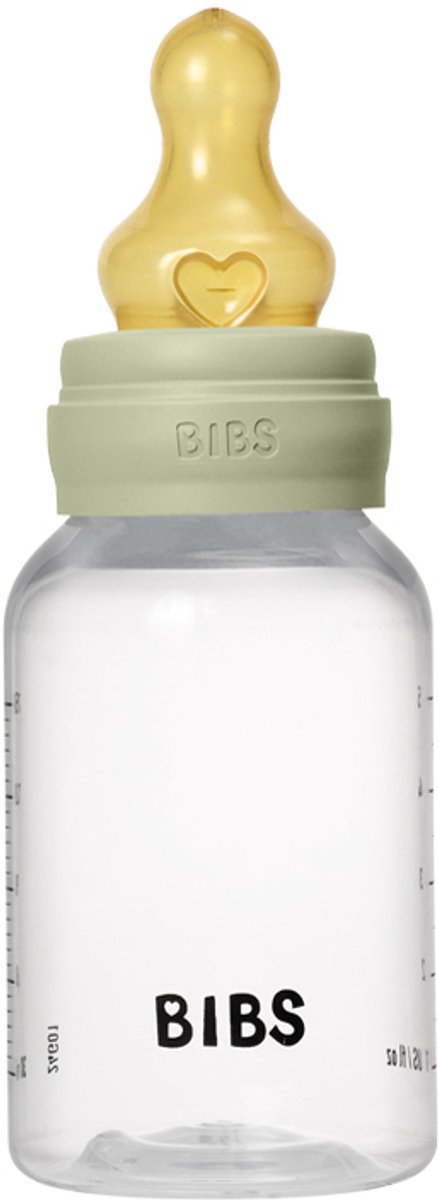 Bibs Fles - Slow Flow - 150 ml - Latex - Sage van Merkloos — afbeelding 2