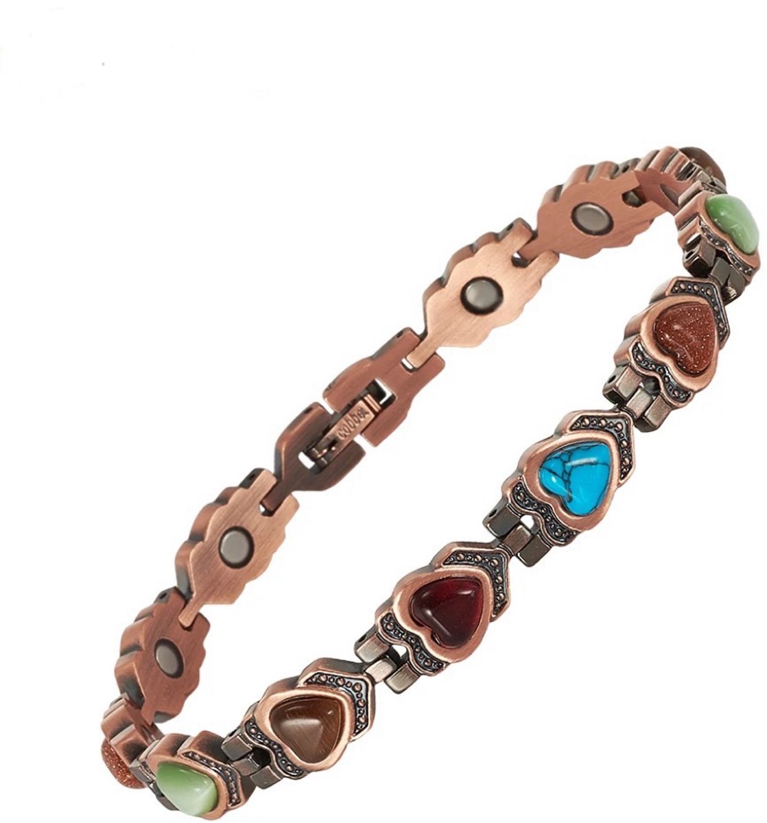 Narvie Magnetische Armband van Koper – Verstelbaar, Stijlvol & Helpt bij Balans, Stress en Vermoeidheid – Unisex – Inclusief Inkort tool