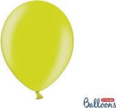 Partydeco Ballonnen Metallic Strong lime groen - 30 cm - 10 stuks