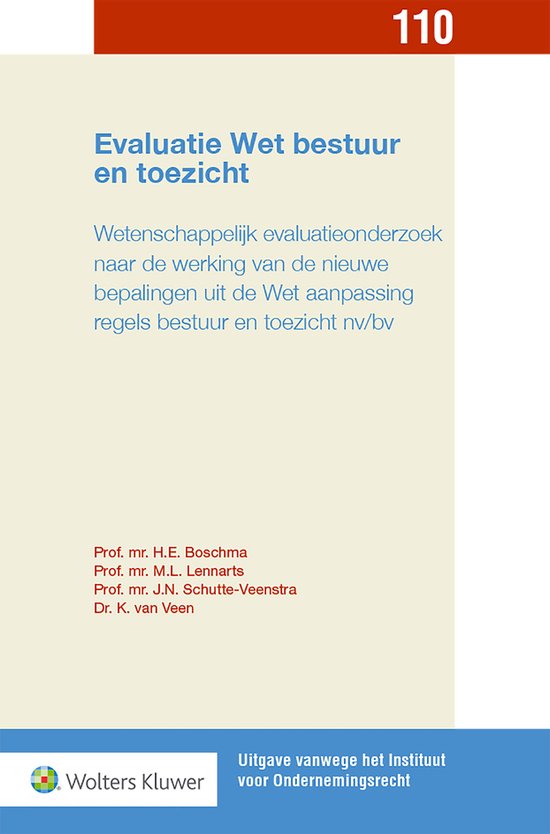 Uitgave vanwege het Instituut voor Ondernemingsrecht 110 - E ... - cover