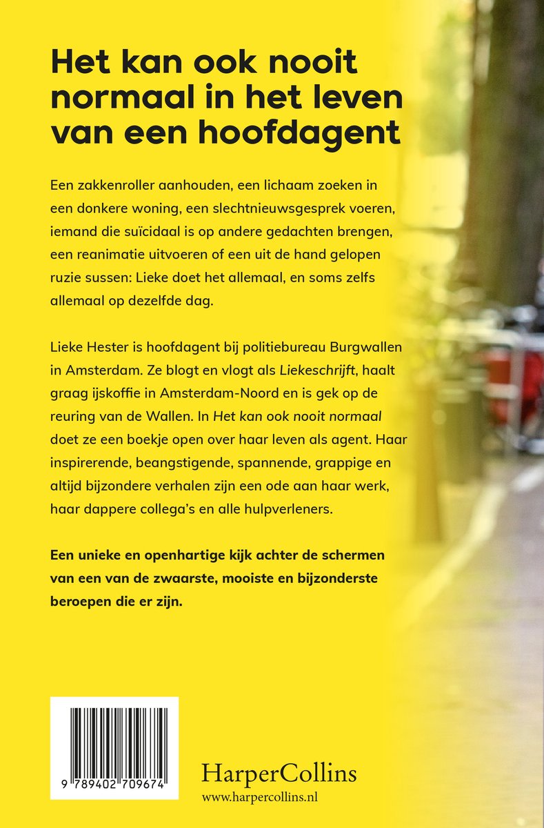 Het kan ook nooit normaal - back cover