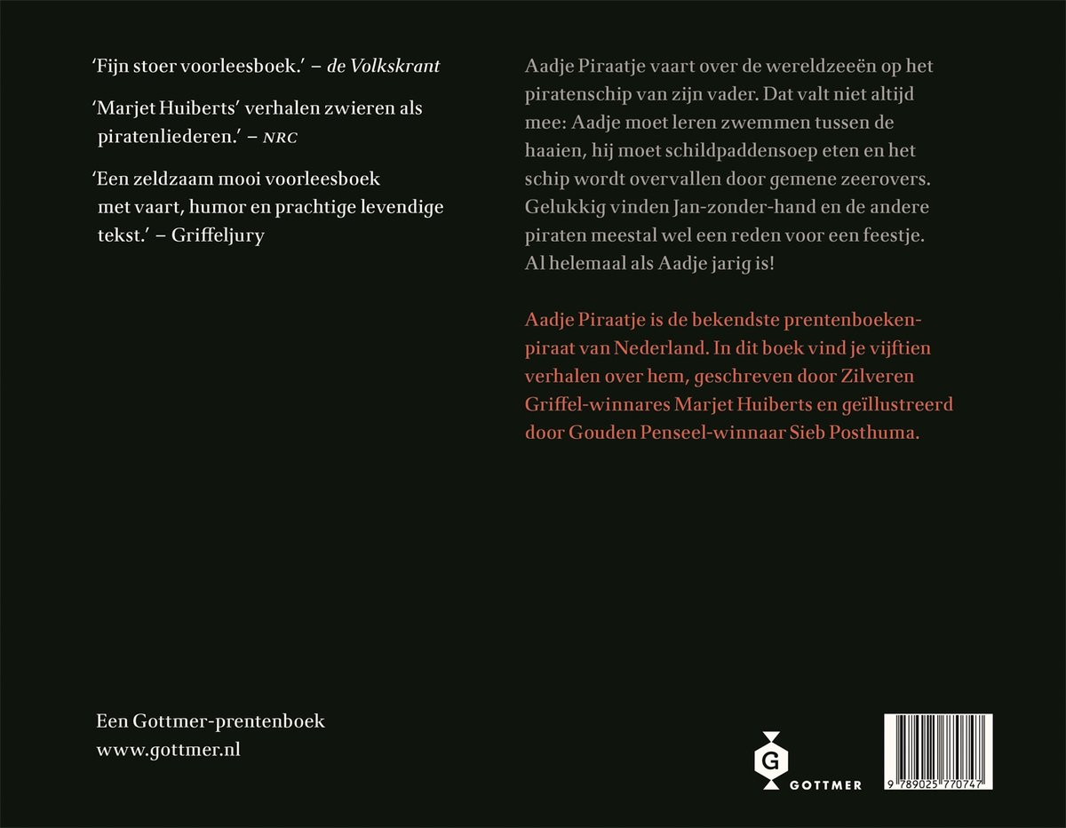 Aadje Piraatje - Een vat vol verhalen - back cover