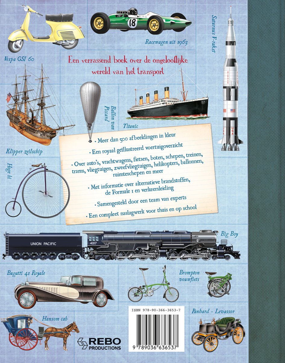 Transport encyclopedie voor kinderen - back cover
