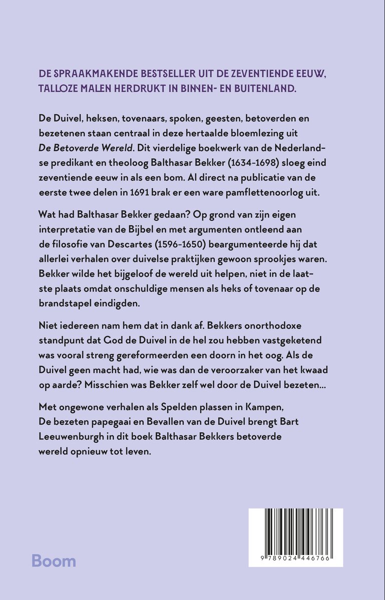 De betoverde wereld van Balthasar Bekker - back cover