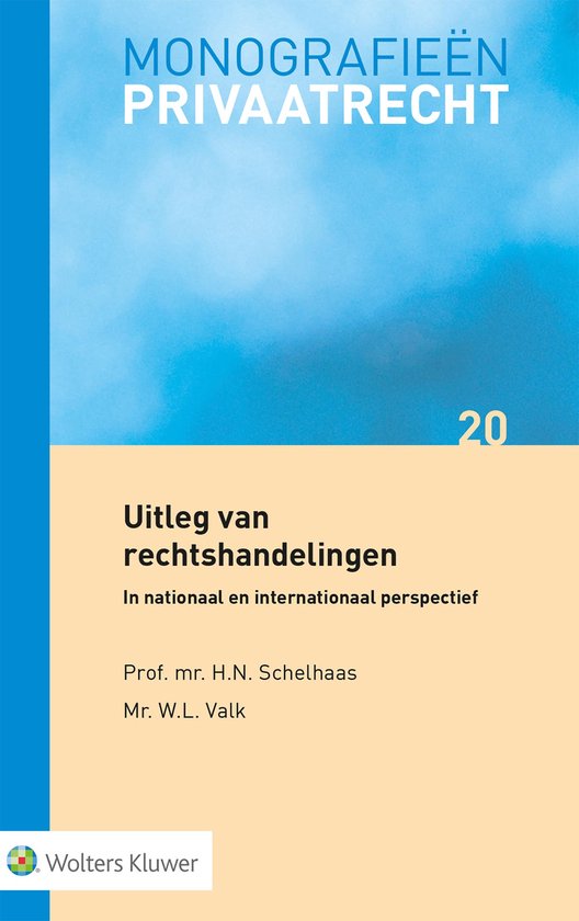 Monografieën - Uitleg van rechtshandelingen - cover