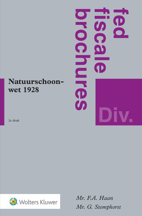 Natuurschoonwet 1928 in theorie en praktijk - cover