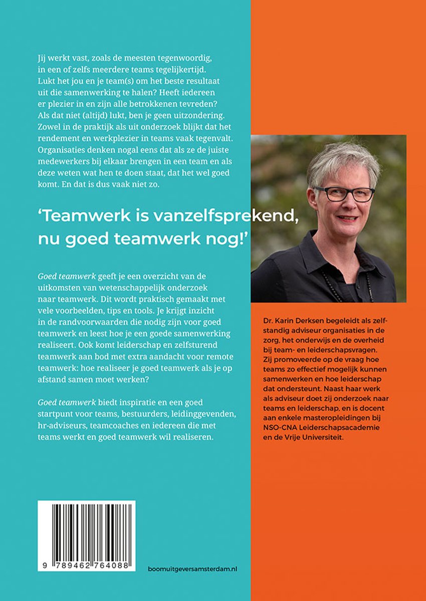 Goed teamwerk - back cover