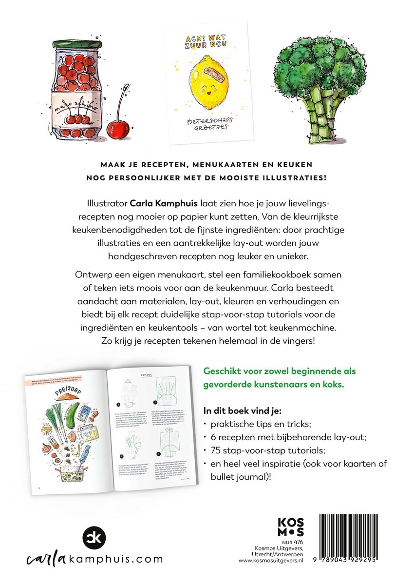 Recepten tekenen - back cover