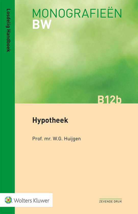 Monografieen BW B12b - Hypotheek - cover