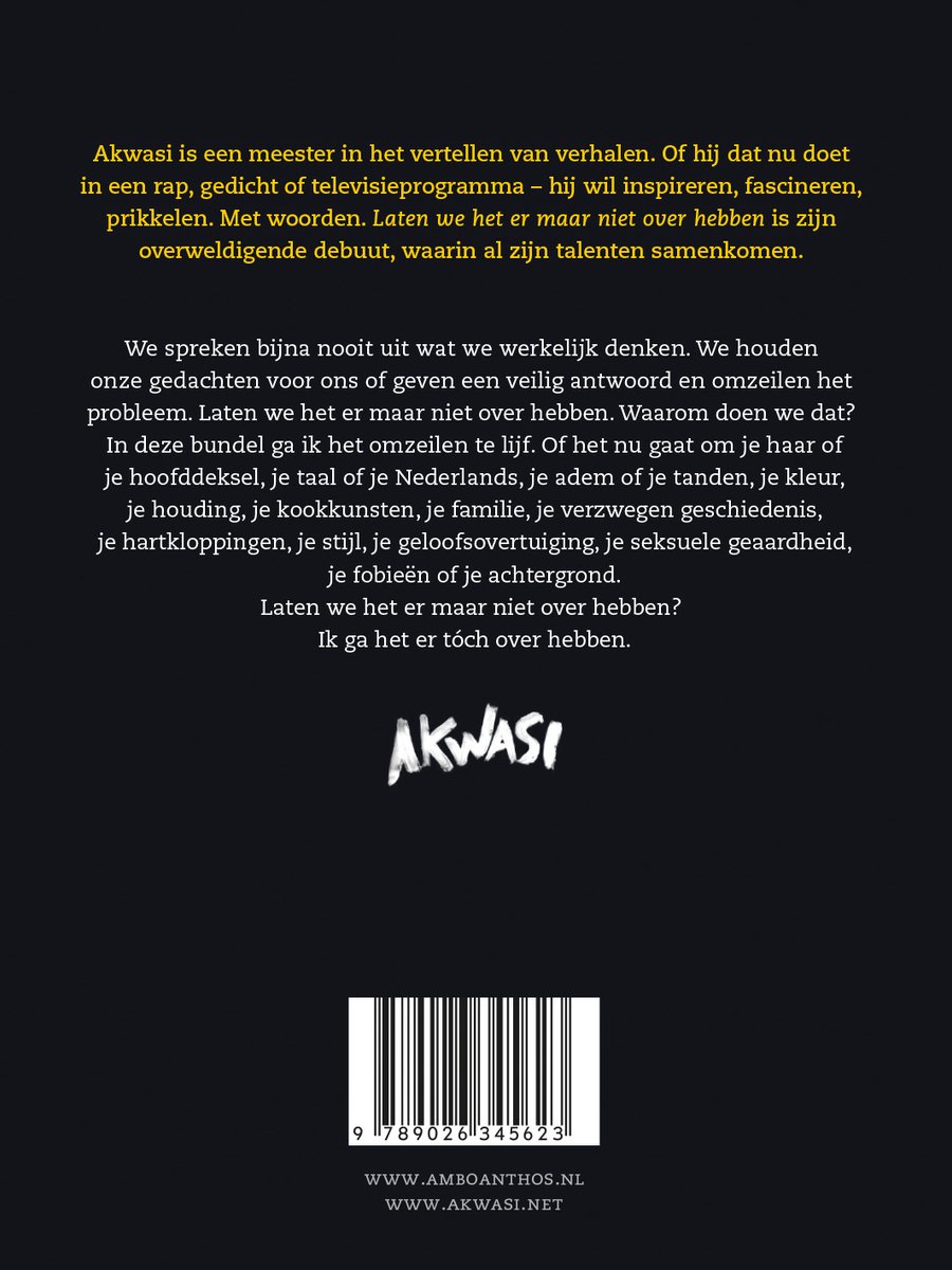 Laten we het er maar niet over hebben - back cover