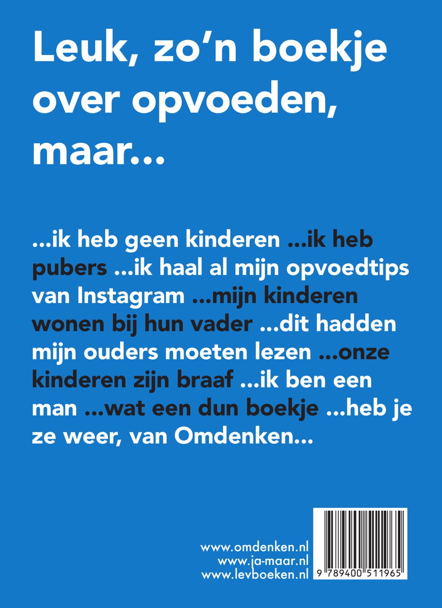 Omdenken in opvoeding - back cover
