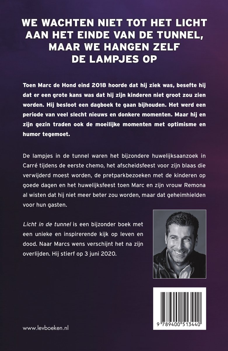 Licht in de tunnel - back cover
