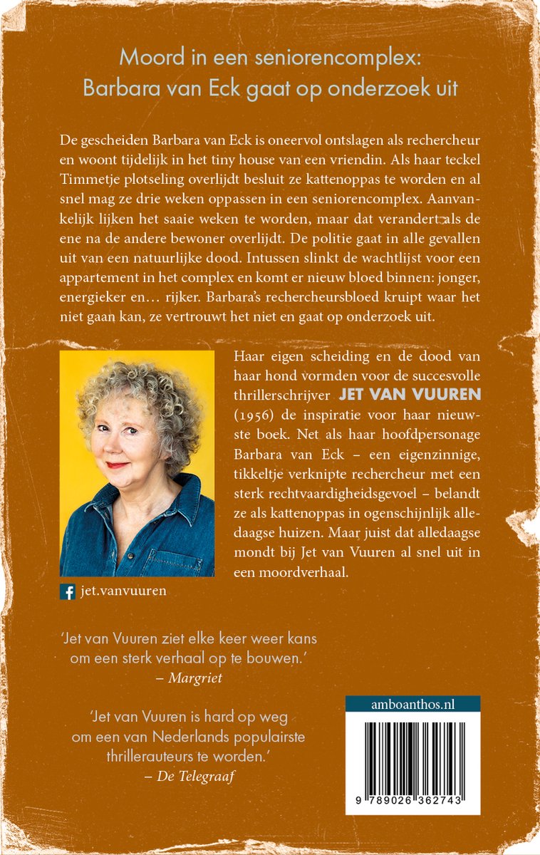 Een Barbara van Eck-mysterie 1 - Nieuw bloed - back cover