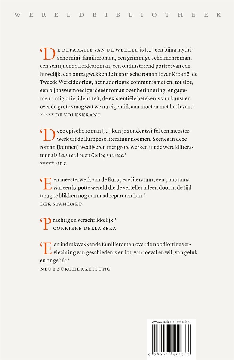 De reparatie van de wereld - back cover